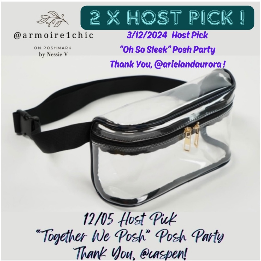 CLEAR FANNY PACK | With an Adjustable Plus Sized Waist | Stadium Approved - Picture 3 of 17